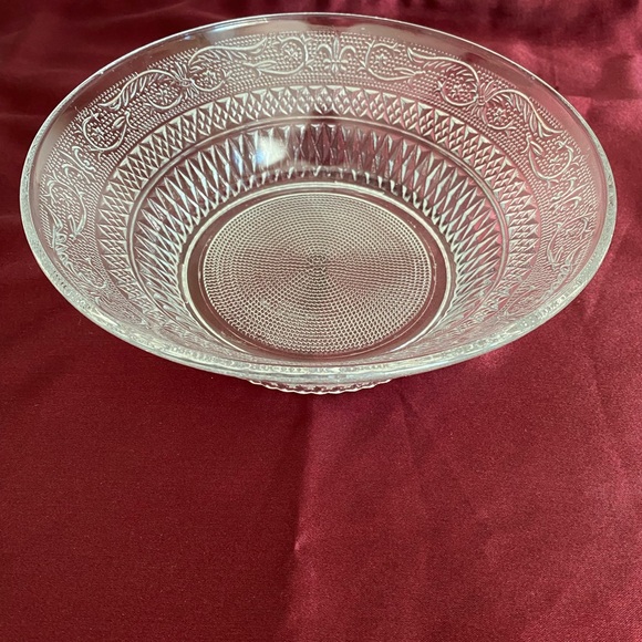 EUC VTG KIG Malaysia Clear Round Decorative Glass Serving Bowl - Picture 2 of 11